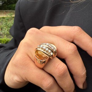 Anillo cúpula dorada — "Dôme de Lumière"