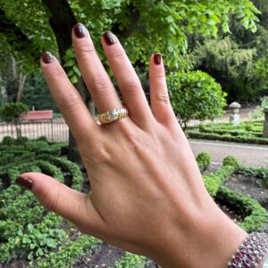 Anillo de oro y diamante - "Soleil Doré"