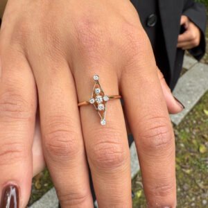 Anillo destello geométrico - "Éclat Géométrique"