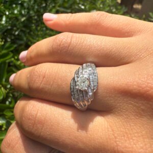 Anillo doble en pavé — "Vagues de Lumière"