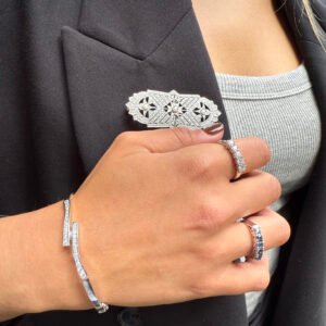 Pulsera abierta de diamantes - “Lignes d’Hiver”