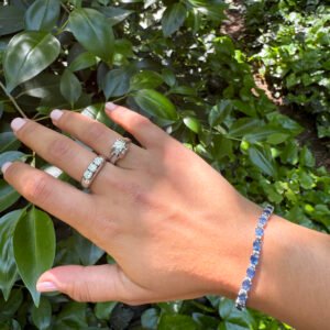 Pulsera de zafiros y diamantes - "Ciel d’Orage"